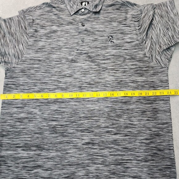 Footjoy Men's Grey Polo Performance Polo Shirt Size L Logo - Picture 10 of 12